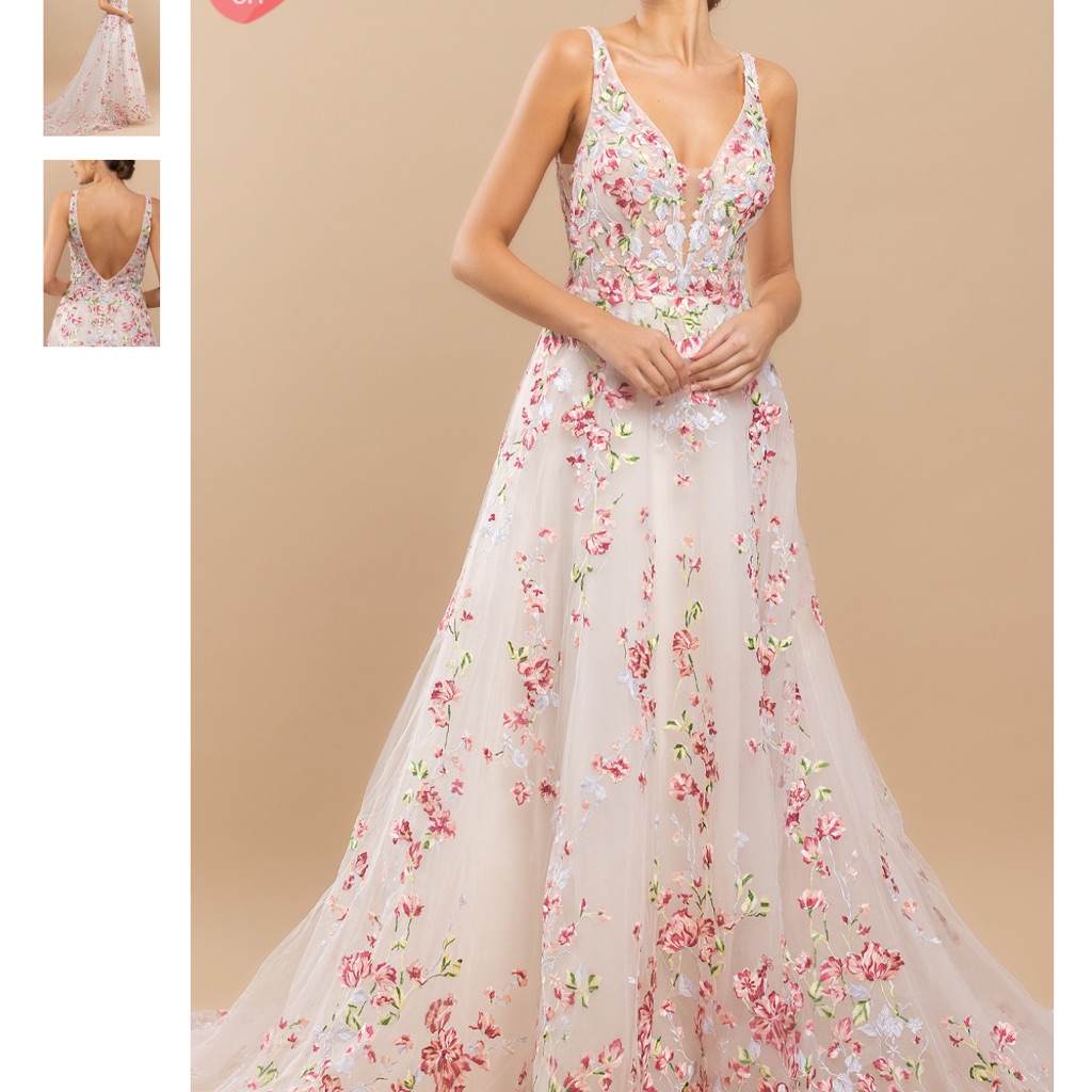 Nwt Floral Embroidered Wedding Gown Plus Size